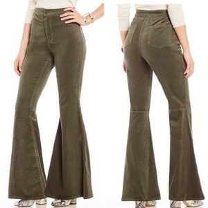 Chelsea & Violet Olive Flare Jean Pant